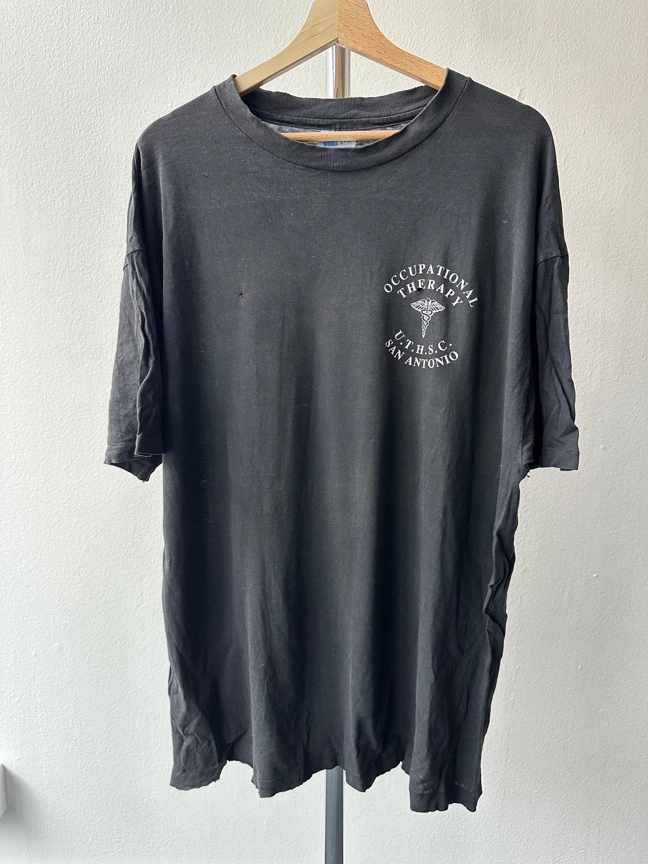 Vintage 1990S “Occupational Therapy” Distressed T-Shirt - Size XL