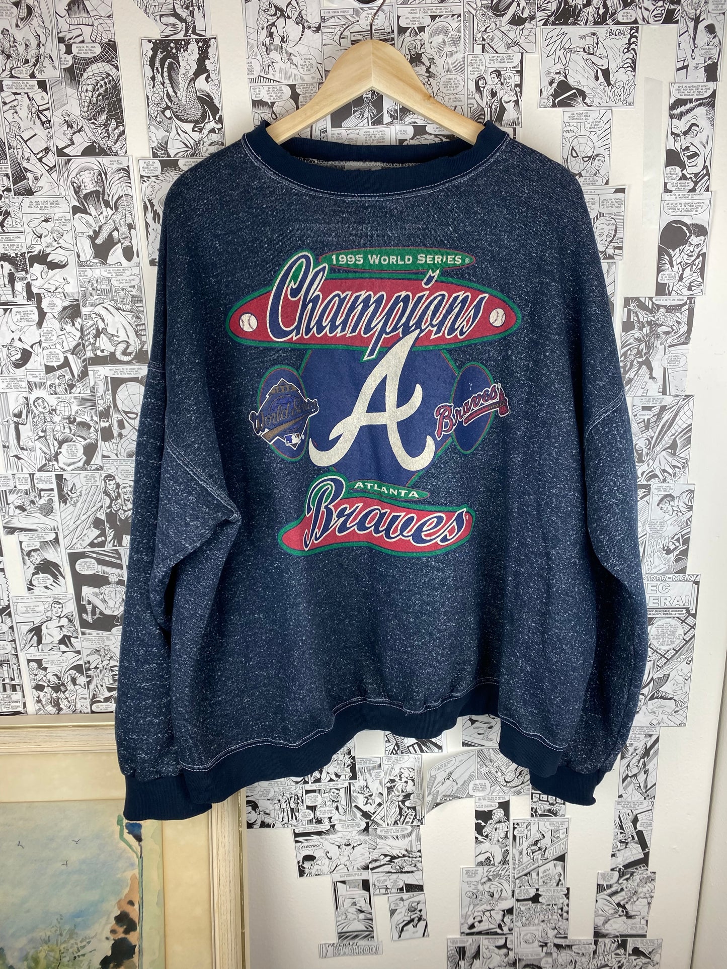 Vintage 1995 World Series Champions - Atlanta Braves Crewneck - size XXL