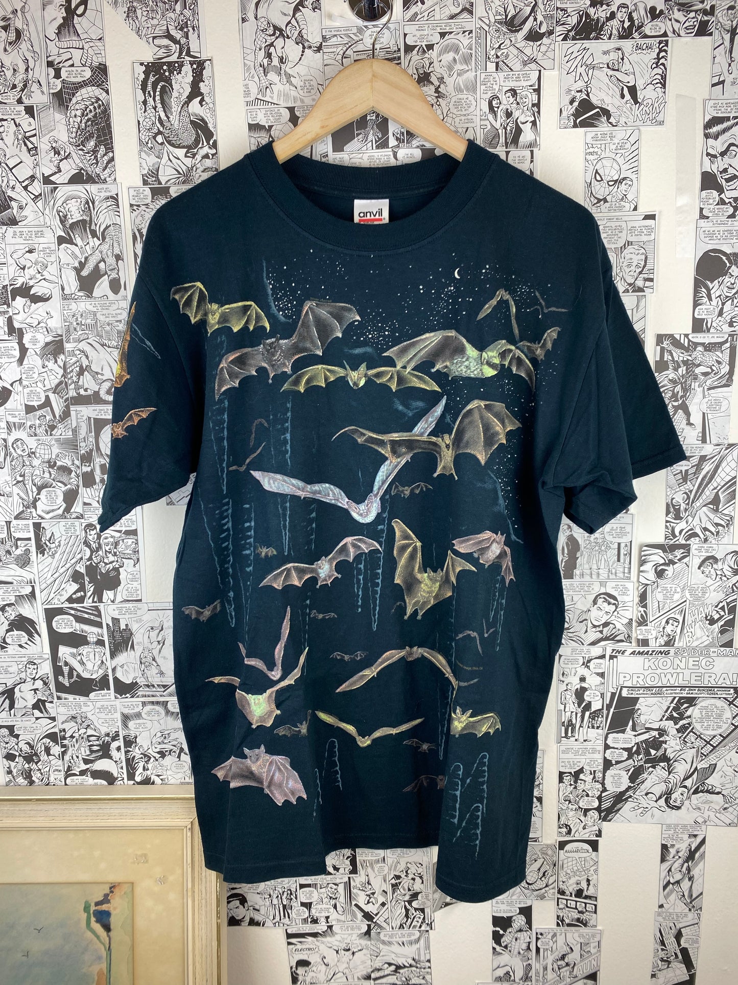 Vintage Bat 90s All Over Print T-shirt