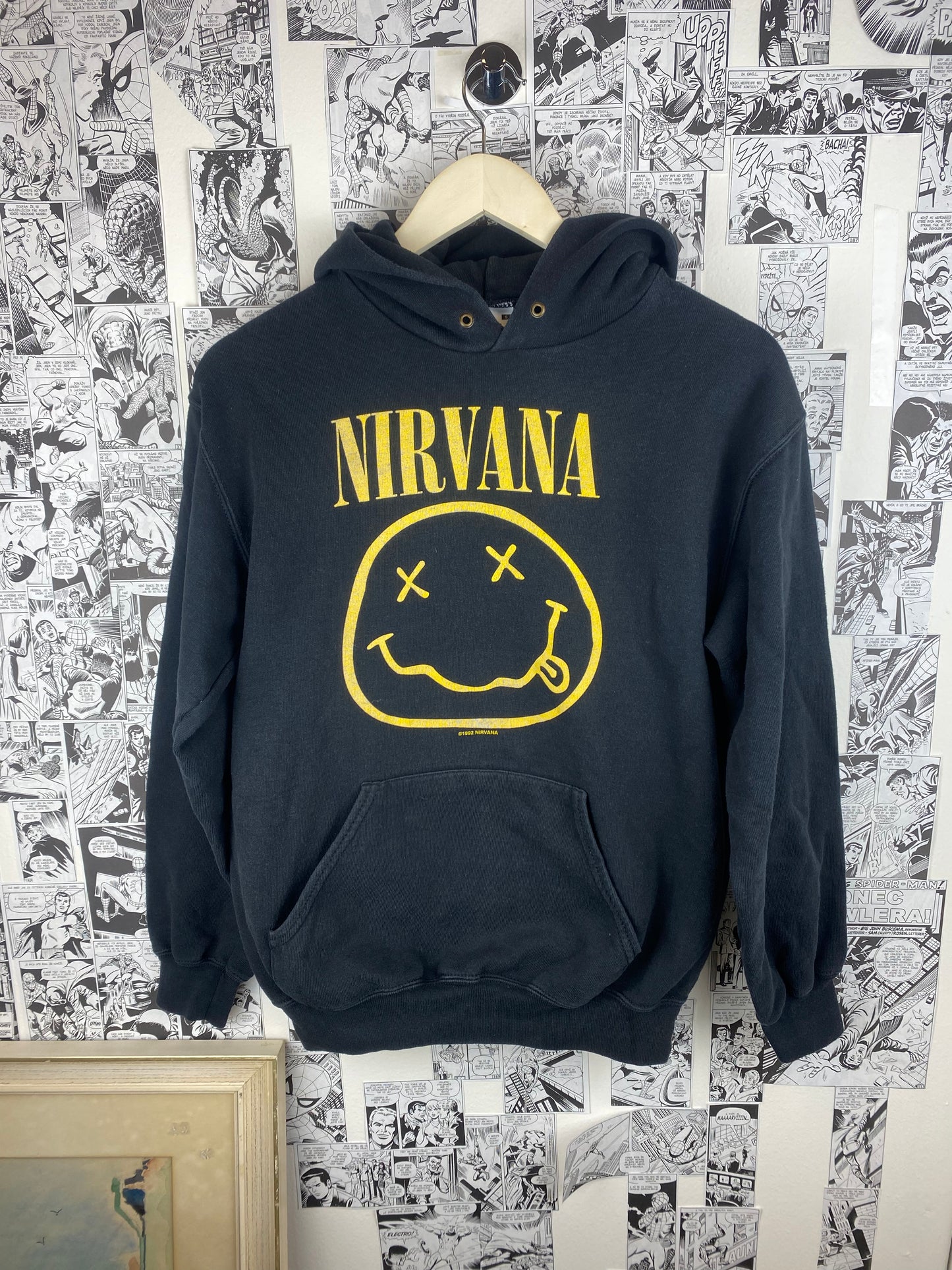 Vintage Nirvana Smiley 00s hoodie - size S