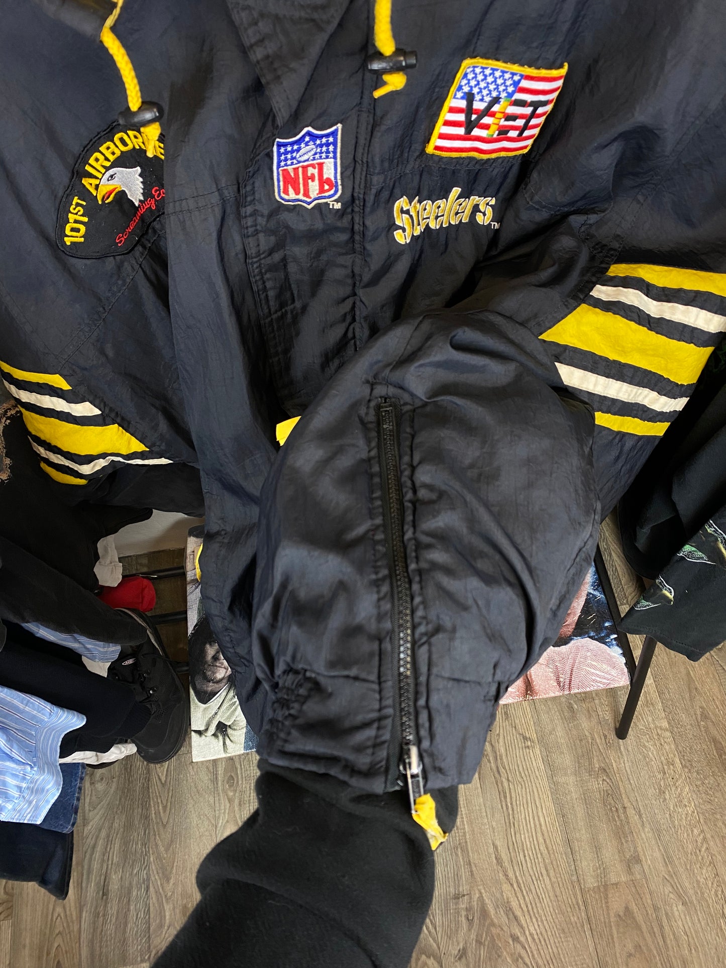 Vintage NFL Pittsburgh Steelers Warmup Winter Jacket 