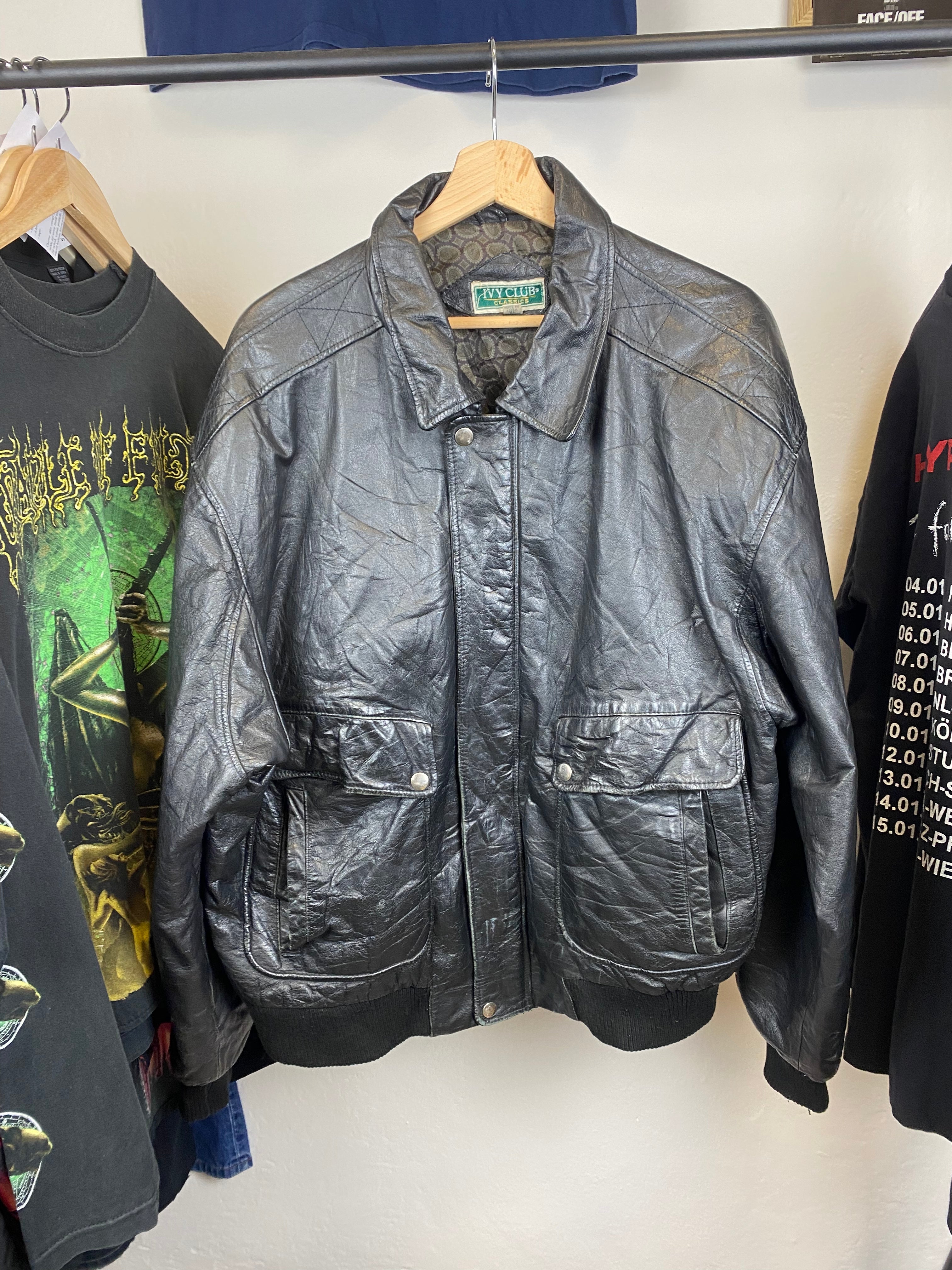 Faux Leather Bomber Jacket for Tall Men | American Tall