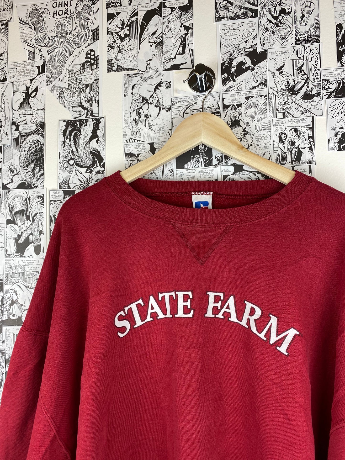 Vintage “State Farm” Russell 90s Crewneck - size XXL