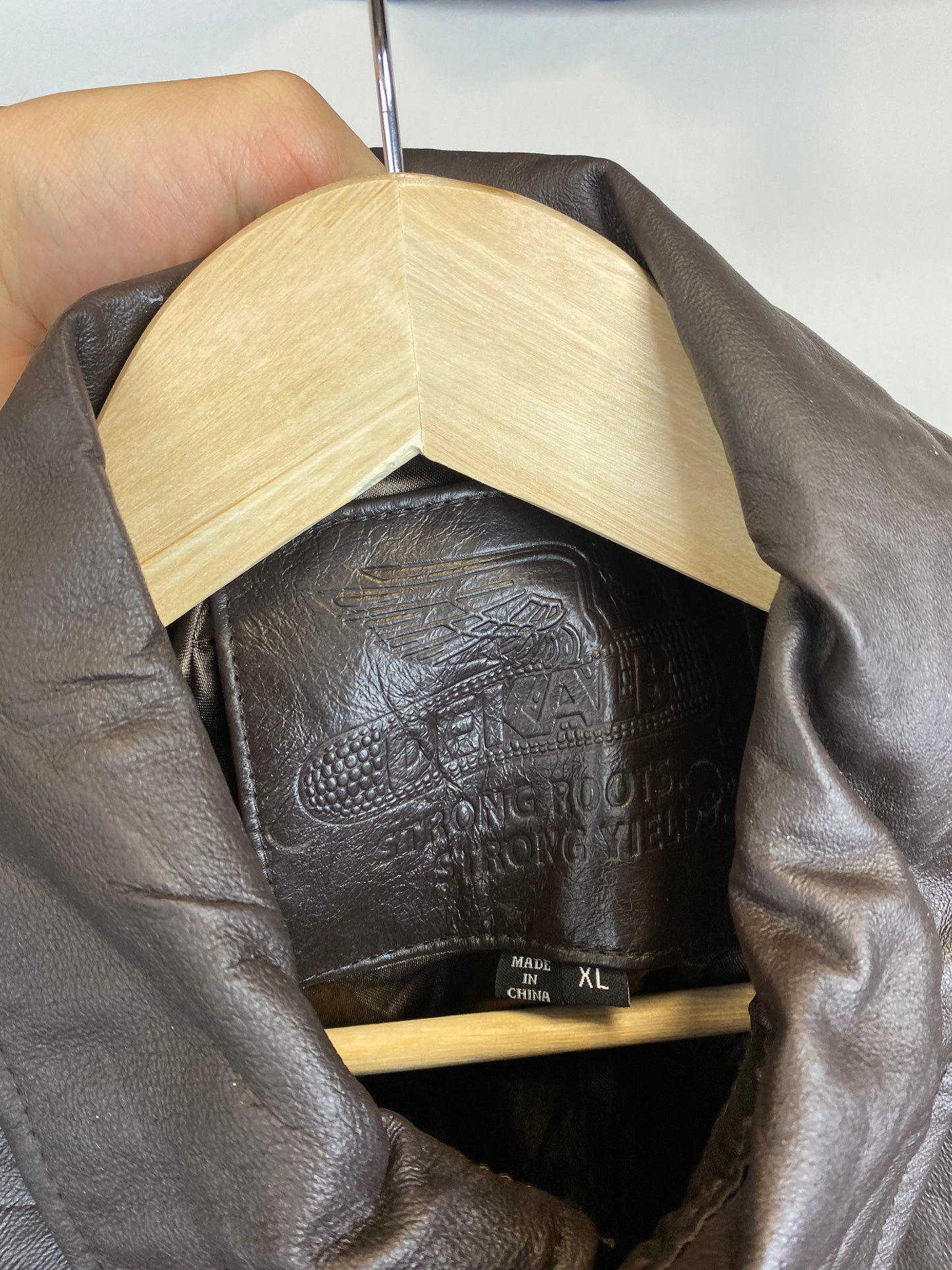 Vintage Leather Jacket Bomber - size XL