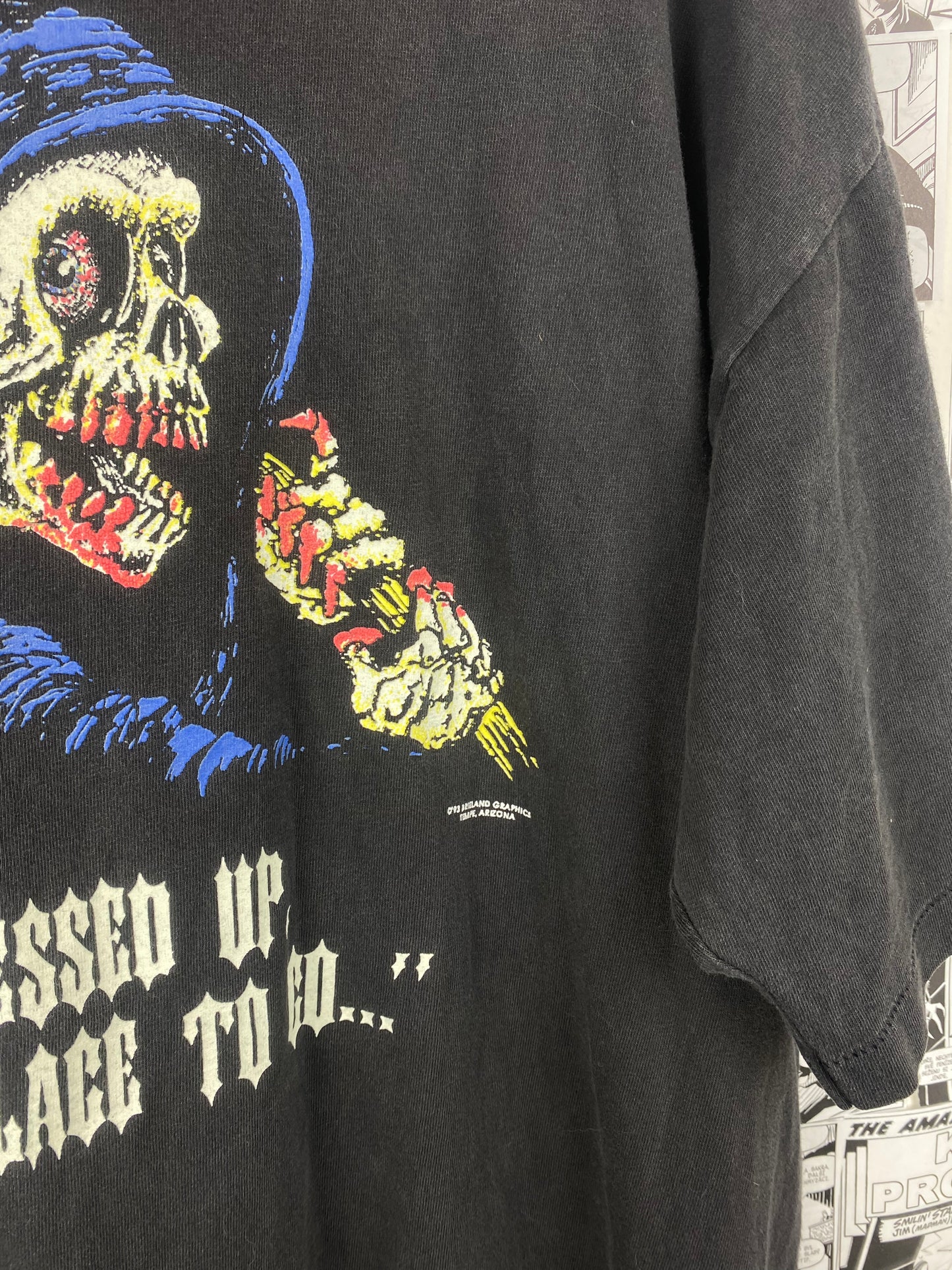 Vintage “All dressed up, with nowhere to go” death t-shirt - size XL