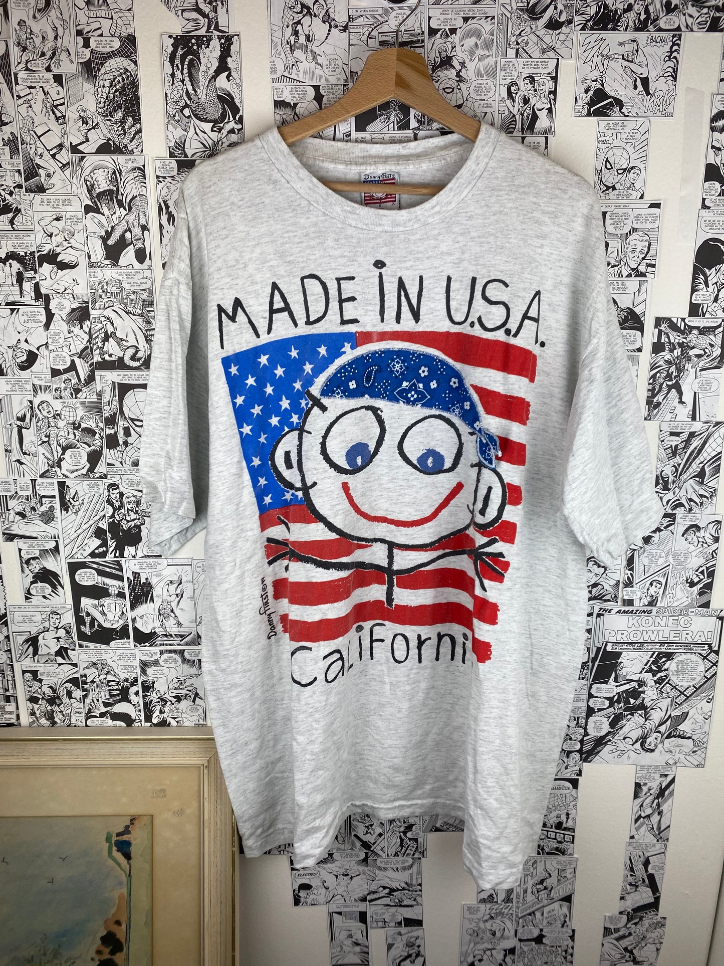 Vintage Danny First 90s USA Art t-shirt - size XL