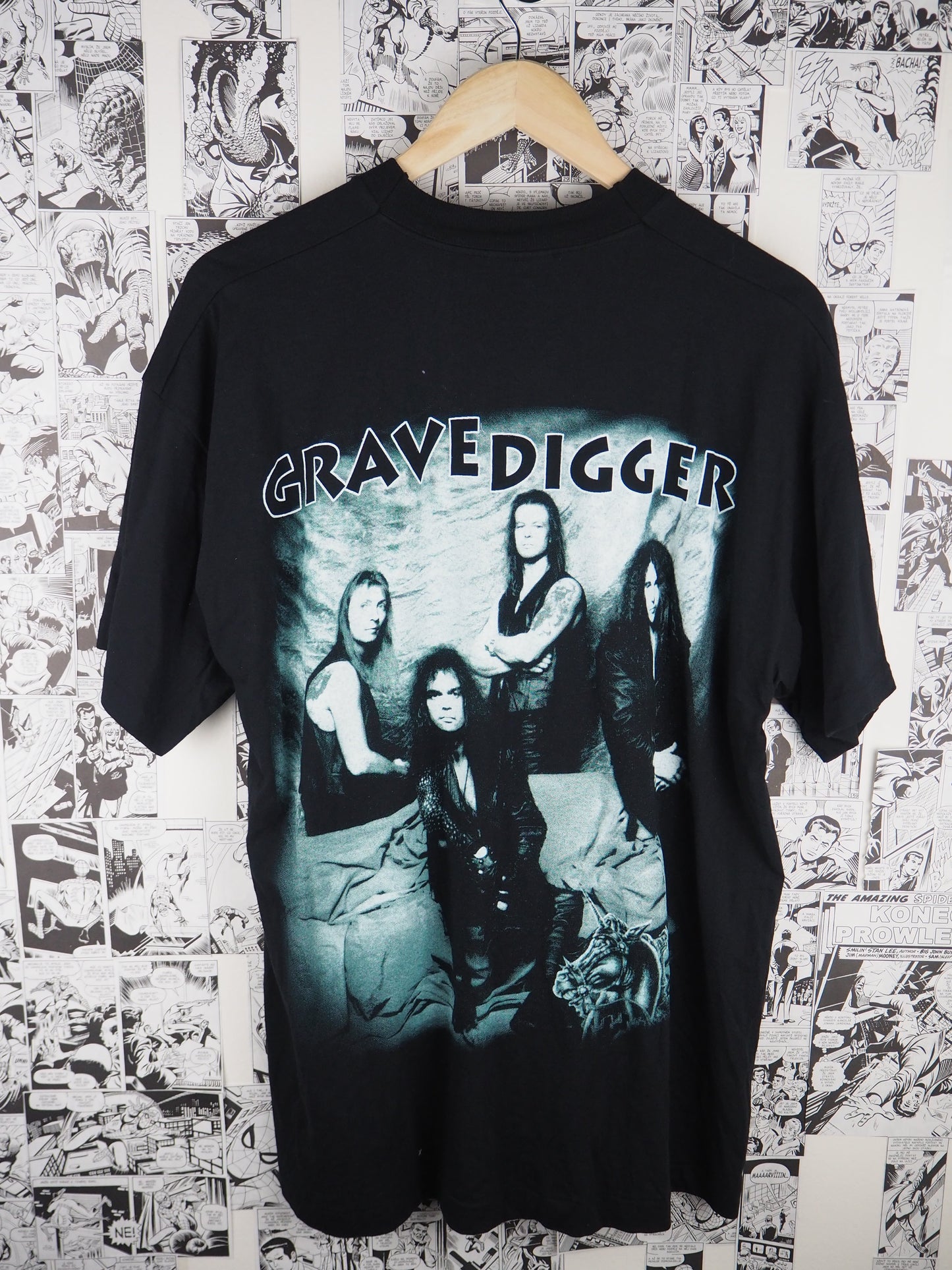 Vintage Grave Digger "Knights of the Cross" 1998 t-shirt - size XL